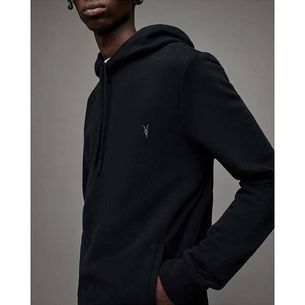 Allsaints Australia Mens Raven Pullover Hoodie Black AU65-853